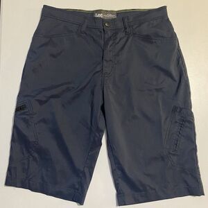 Lee Big Boy’s Shorts Size 20 Husky Adjustable Waist Comfy Zip Pocket Casual Blue